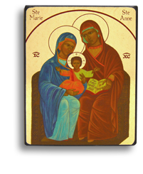 Icône sainte Anne et sainte Marie