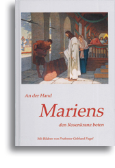 An der Hand Marien den Rosenkranz beten