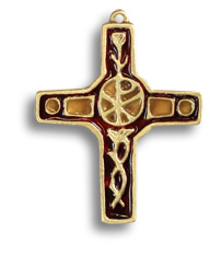 Kreuz aus echter emaillierter Bronze