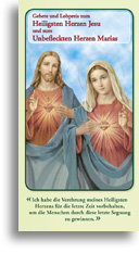 Gebete und Lobpreis zum Heiligsten Herzen Jesu und zum Unbefleckten Herzen Marias
