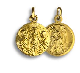 Medaille Heilige Familie / Schutzengel