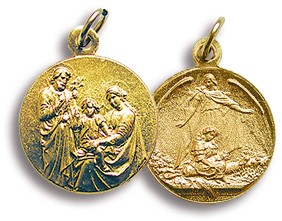 Medaille Heilige Familie / Schutzengel