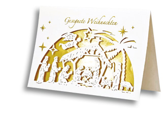 3er-Set Doppelkarten «Gesegnete Weihnachten» 