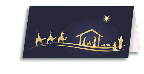 3er-Set Klappkarten Weihnachten mit Goldfolie 3er-Set Klappkarten Weihnachten mit Goldfolie