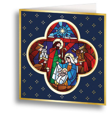 3er-Set Weihnachtskarten «Die Heilige Familie» 