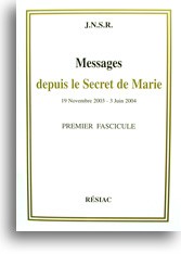 Messages depuis le Secret de Marie (1)