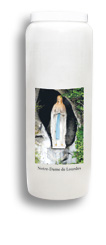 Bougie de neuvaine «Notre-Dame de Lourdes»