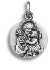 Médaille saint Joseph avec l'Enfant Jésus