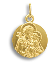 Médaille saint Joseph avec l'Enfant Jésus