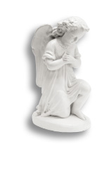 Statue Ange mains croisées à genou