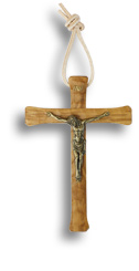 Crucifix en bois d'olivier